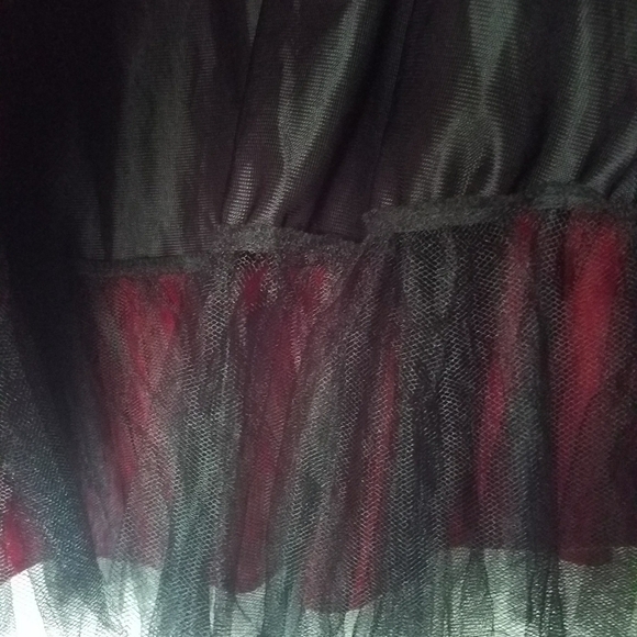 Ruby Rox Red Pinup Style Strapless Dress - Picture 3 of 5